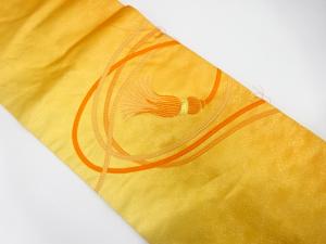 未使用品　組紐模様　刺繍　名古屋帯